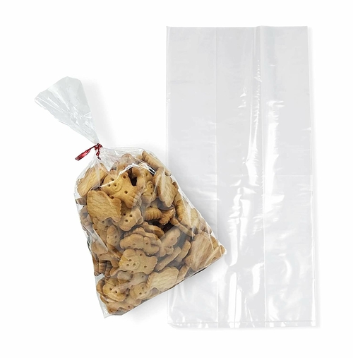 Pack of 1000 Gusset Bags, Clear 6 x 3 x 12. Polyethylene Open End Bags