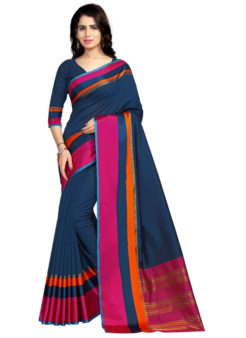 Generic Women's Handloom Cotton Soft Silk Saree