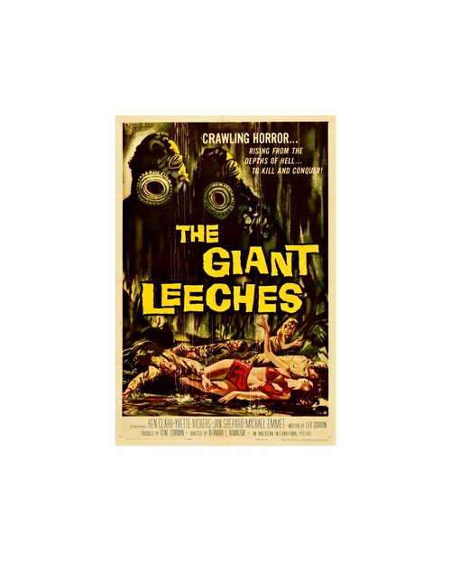 the Giant Leeches Monster Movie Poster 8 x 12 inch Tin Sign