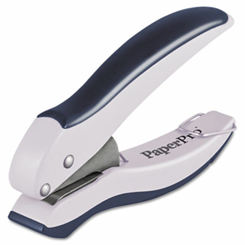 Accentra 2402 10-Sheet Capacity One-Hole Punch  Rubber Handle  Gray