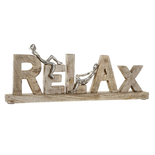 Decorative Figure DKD Home Decor Relax Silver Aluminium (58 x 7 x 22