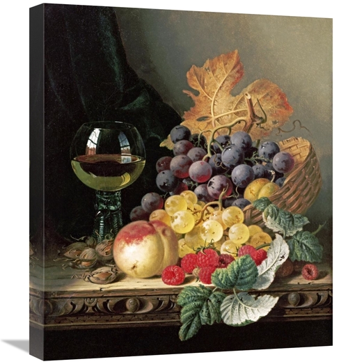 Global Gallery GCS-266711-22-142 22 in. A Basket of Grapes, Raspbe