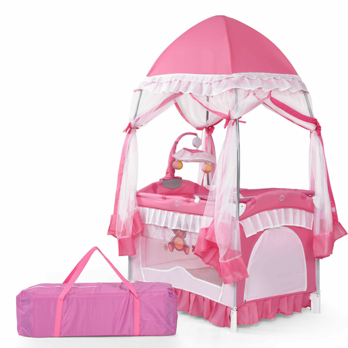 Detachable Four Poster Travel Cot / Playpen