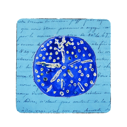 Betsy Drake CT989 Blue Sand Dollar Coaster - Set of 4