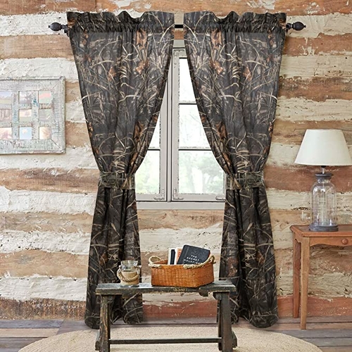 VISI-ONE - Realtree - Max 4 - Camo Rustic Rod Pocket Curtains 