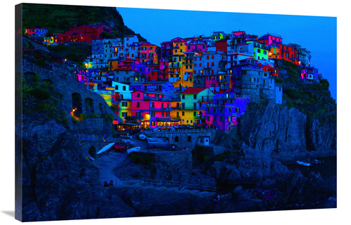 Global Gallery GCS-486517-40-142 40 in. Cinque terra Night Art Print -