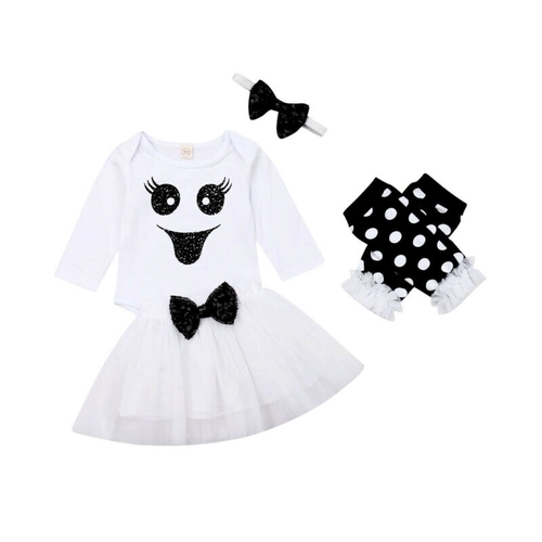 Emmababy 4PCS Newborn Baby Girls Halloween Outfits