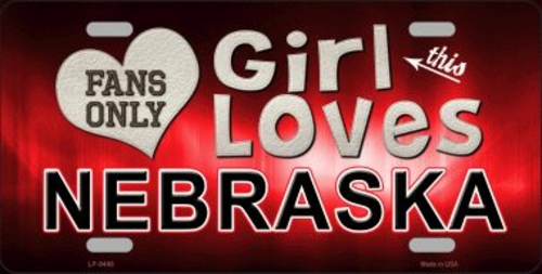 Smart Blonde LP-8496 6 x 12 in. This Girl Loves Nebraska Novelty Metal