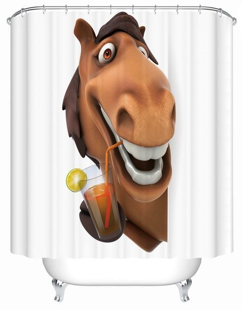 Friendly Horse Shower Curtain