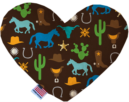 Mirage Pet 1165-CTYHT8 Western Fun Canvas Heart Dog Toy - 8 in.