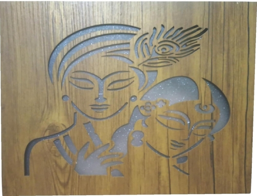 Radha Krishna LED Wall Hanging With Light Showpiece