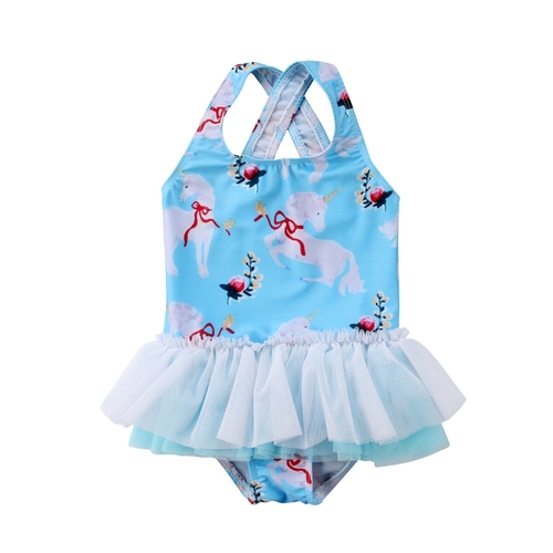 Newborn Kids Baby Girls Unicorn Tutu Swimwear
