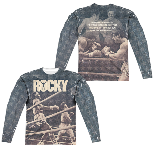 Trevco MGM371FB-ALPP-5 Rocky & Battle Front & Back Print Adult Polyste
