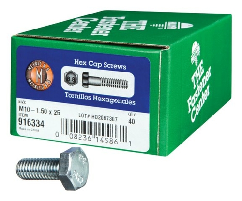 Hillman 916334 M10-1.5 x 25 Metric Grade 8.8 Hex Head Cap Screw