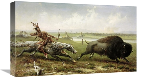 Global Gallery GCS-281459-22-142 22 in. Buffalo Hunt Art Print - Frede