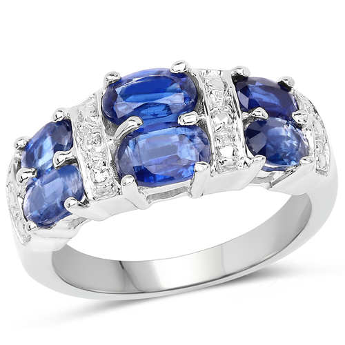 2.44 Carat Genuine Kyanite .925 Sterling Silver Ring