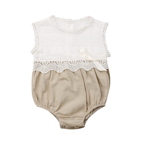 0-24M Cute Newborn Baby Girl Bodysuits Lace