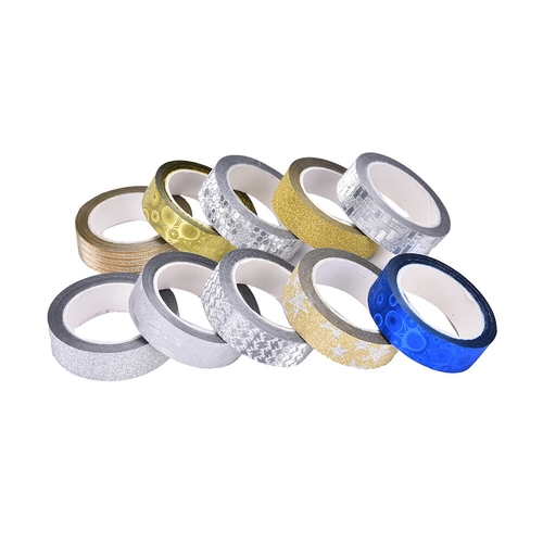 10m DIY Silver Gold paper tape dot strip Christmas