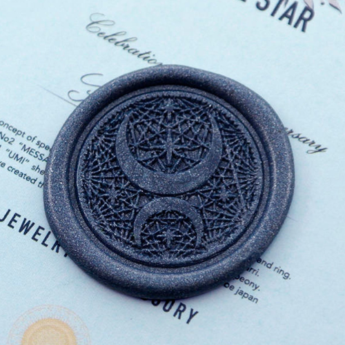 Moon and Star Universe Galaxy Metal Stamp / Wedding Wax Seal Stamp