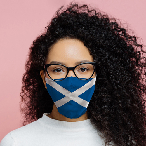 Scotland (Scottish) Flag Reusable Face Covering - Large