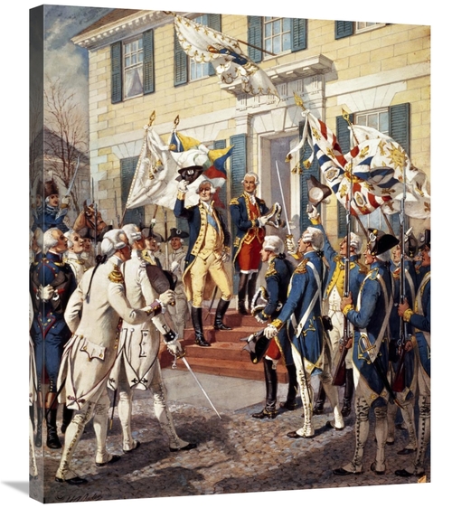 Global Gallery GCS-279025-30-142 30 in. Washington Visiting Rochambeau