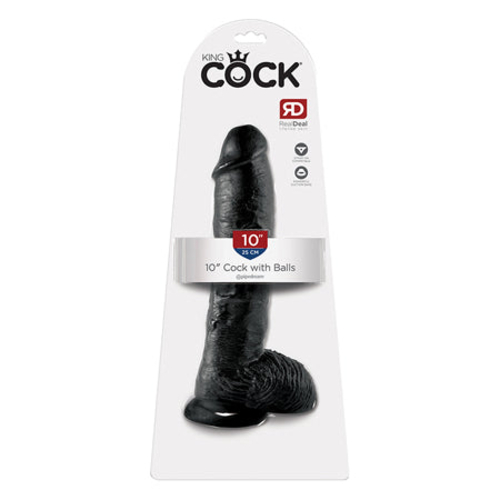 Pipedream King Cock 10 in. Cock With Balls Realistic Suction Cup Dildo