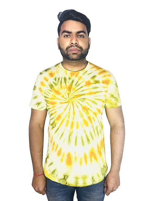 Republic Day Special Tricolor Spiral Pattern Unisex T-Shirt (Size-M)