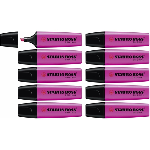 Fluorescent Marker Stabilo Boss Magenta 10 Pieces