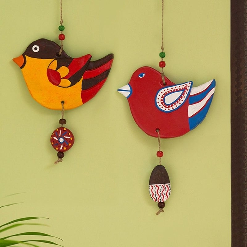 Feathered Sparrows' Handmade & Hand-painted Garden Decorative Wall