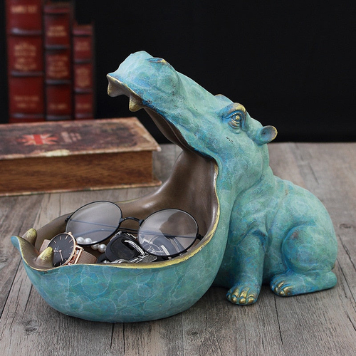 3D Hippo,Statue,Sculpture,Home Decoration Accessories,Desk Storage