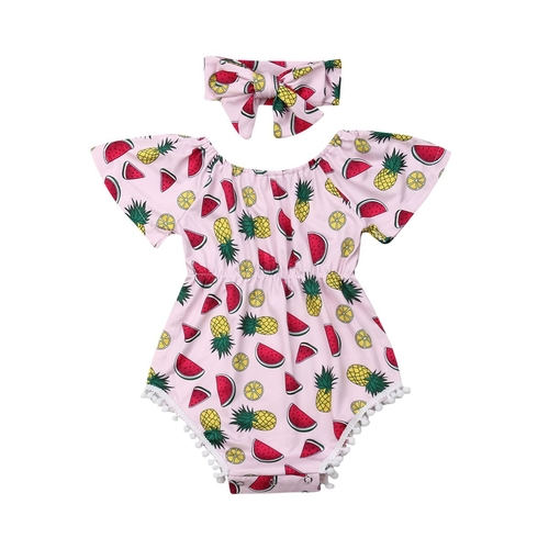 0-24M Baby Clothing Infant Baby Girl Fruits Romper