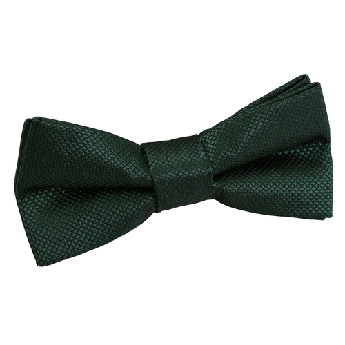 Solid Check Pre-Tied Bow Tie - Boys - Dark Green