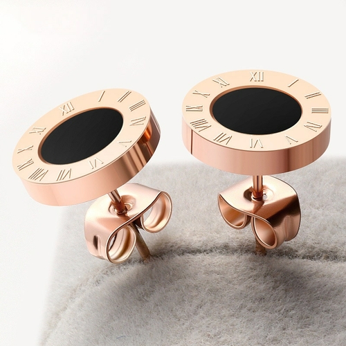 Korean Simple Statement Earrings Stainless Steel Stud Earrings For