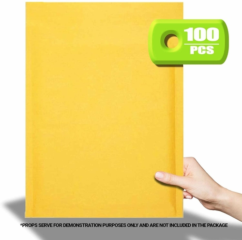 Pack of 300 Yellow Kraft Bubble Mailers 12.5 x 18 Paper Cushion Padded