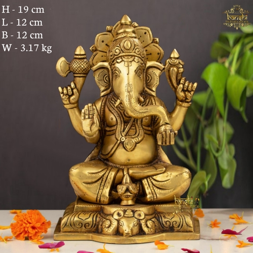 8.5" BRASS GANESH