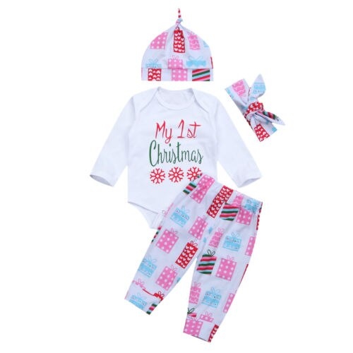 Newborn Infant Baby Girl Xmas Outfits Clothes