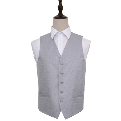 Greek Key Waistcoat - Silver, 40'