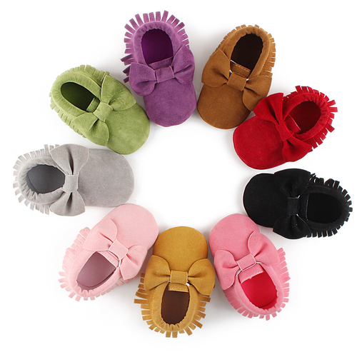 Infant Shoes Baby Girls Soft Bottom Suede Leather