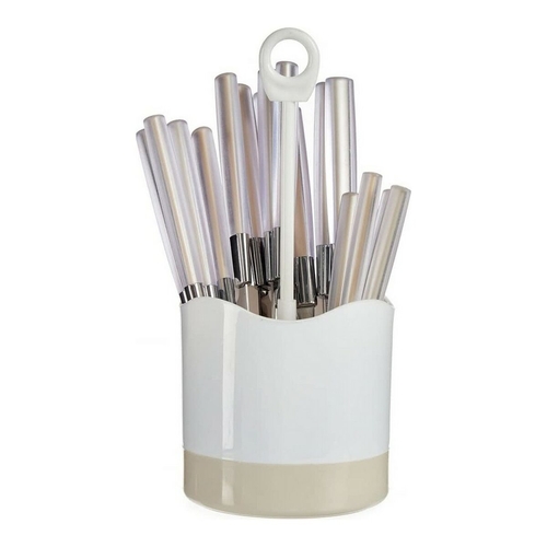 Cutlery Set 16 Pieces Silver Beige Stainless steel