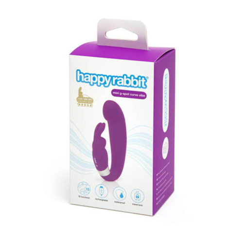 Happy Rabbit Mini G-Spot Curve Vibe Rechargeable Silicone Dual