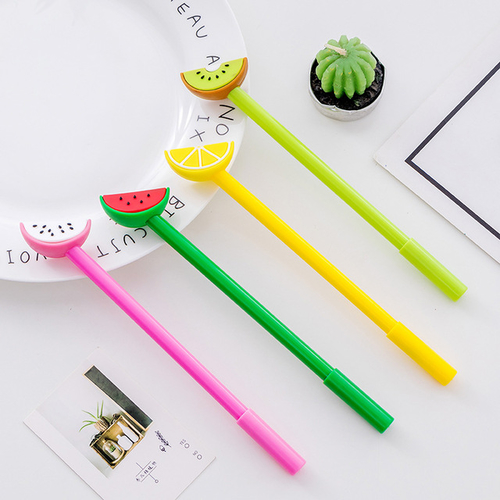 2 pcs/Lot Cute fruit Neutral pen black Gel Pen