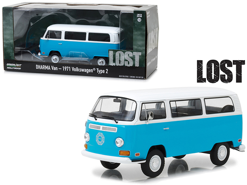 1971 Volkswagen Type 2 (T2B) Dharma Van Blue with White Top \Lost\"