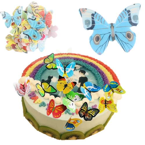 42pcs Mixed Butterfly Edible Glutinous Wafer Rice