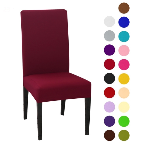 DIDIHOU 1PC Solid Color Chair Cover Spandex