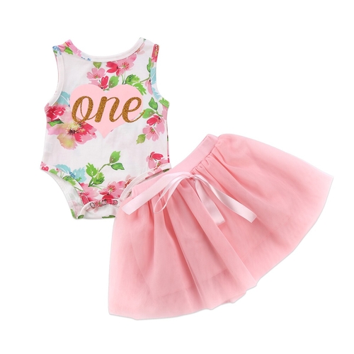 Christmas Newborn Baby Girls Floral Sleeveless