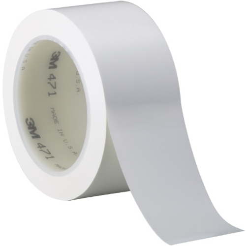 3M T9674713PKW White Vinyl Tape, 2 in. x 36 Yards - Pack of 3 - 3 