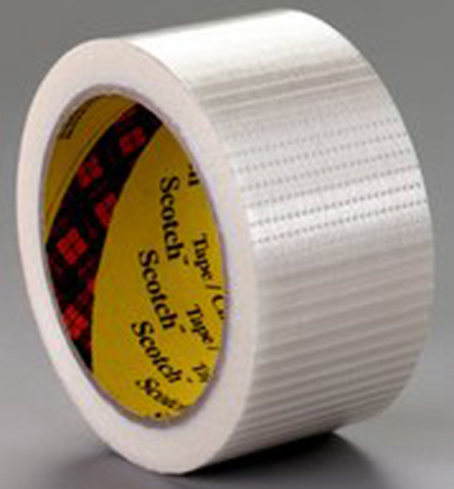 3M 70006139078 25 mm x 50 m 8959 Bi-Directional Filament Tape, Cle