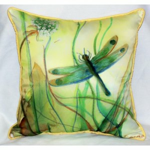 Betsy Drake ZP187 Betsys Dragonfly Throw Pillow- 22 x 22 in.