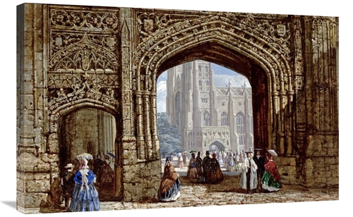 36 in. Canterbury Cathedral Art Print - Louise Rayner