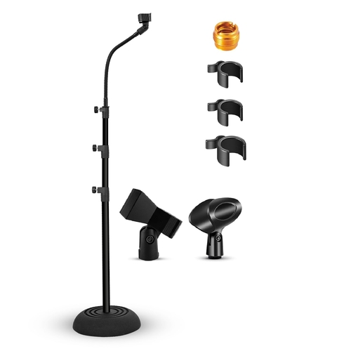 5Core Mic Stand Floor Adjustable Universal Heavy Duty Gooseneck